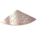 Stainless Steel Shower Shelf, Corner - Quadrant (Brushed Copper)