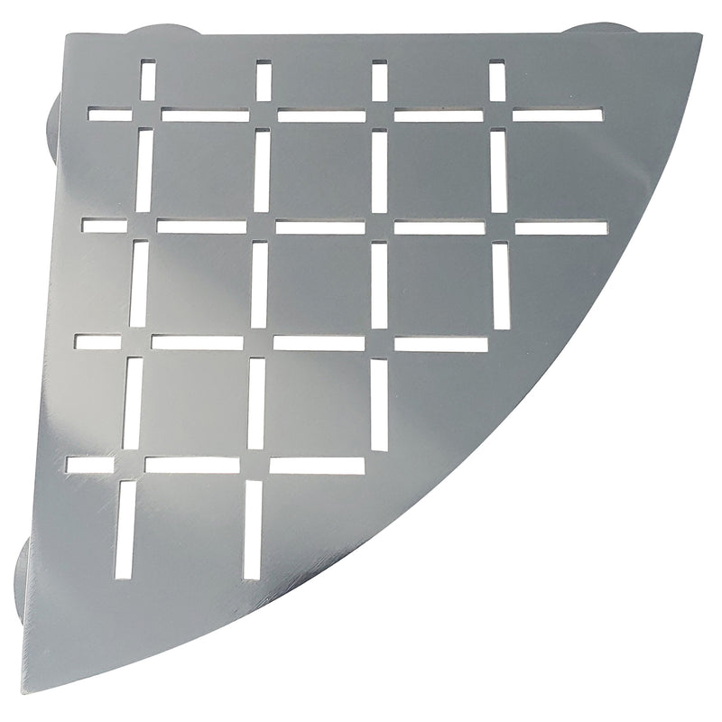 Stainless Steel Shower Shelf, Corner - Quadrant (Brushed Black Chrome)