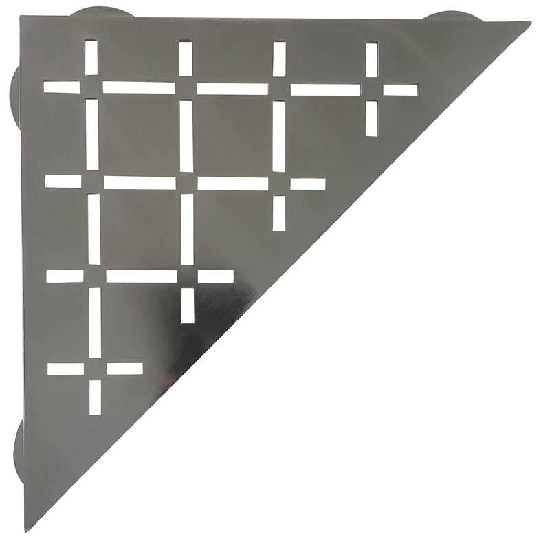 Stainless Steel Shower Shelf, Corner - Triangle (Brushed Black Chrome)
