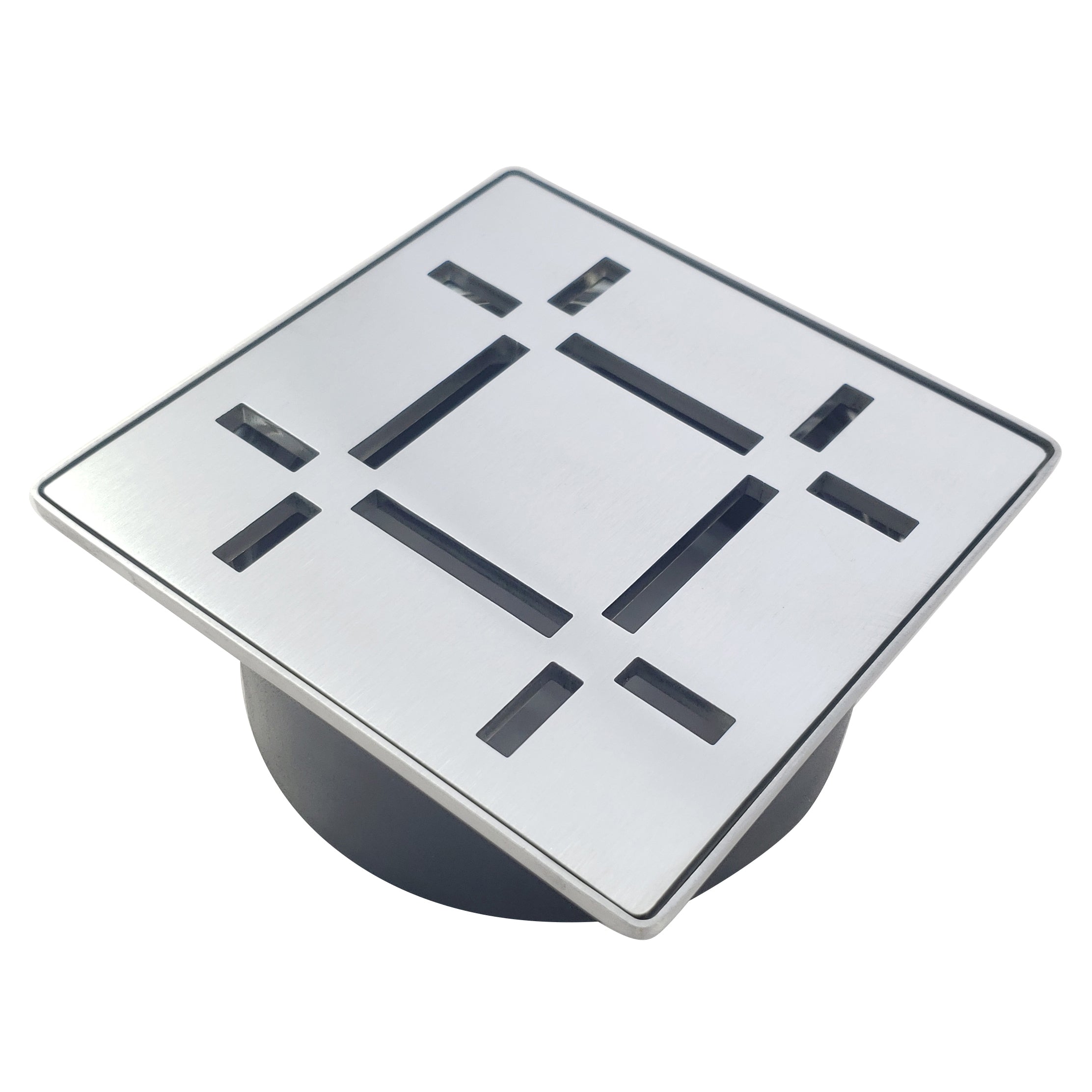 Shower Drain Grate Kit 4" Stainless Steel (Brushed) Dash Design