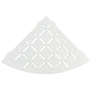 Stainless Steel Shower Shelf, Corner - Quadrant (White)
