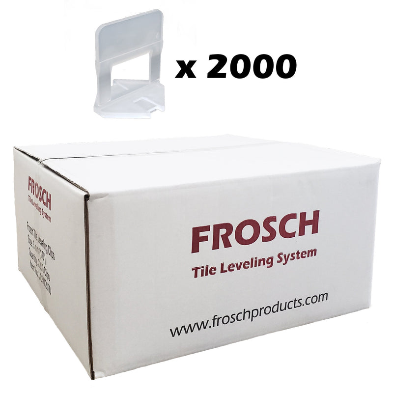 FROSCH Tile Leveling System - 1/32" (1mm) Clips [PALLET - 30 boxes of 2000pcs]
