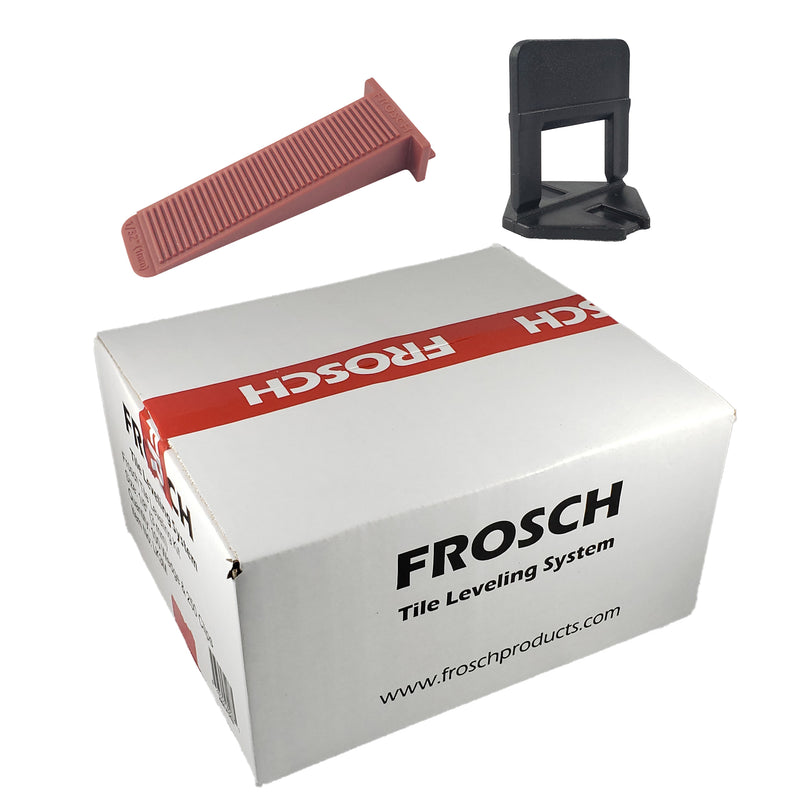 FROSCH Tile Leveling System Kit - 1/8" (3mm), 250 Clips & 100 Wedges