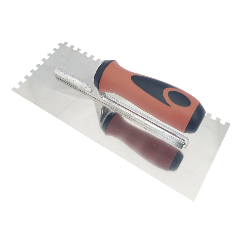 FROSCH Square Notch Stainless Steel Trowel - 1/4" X 1/4" [BOX of 24 Trowels]