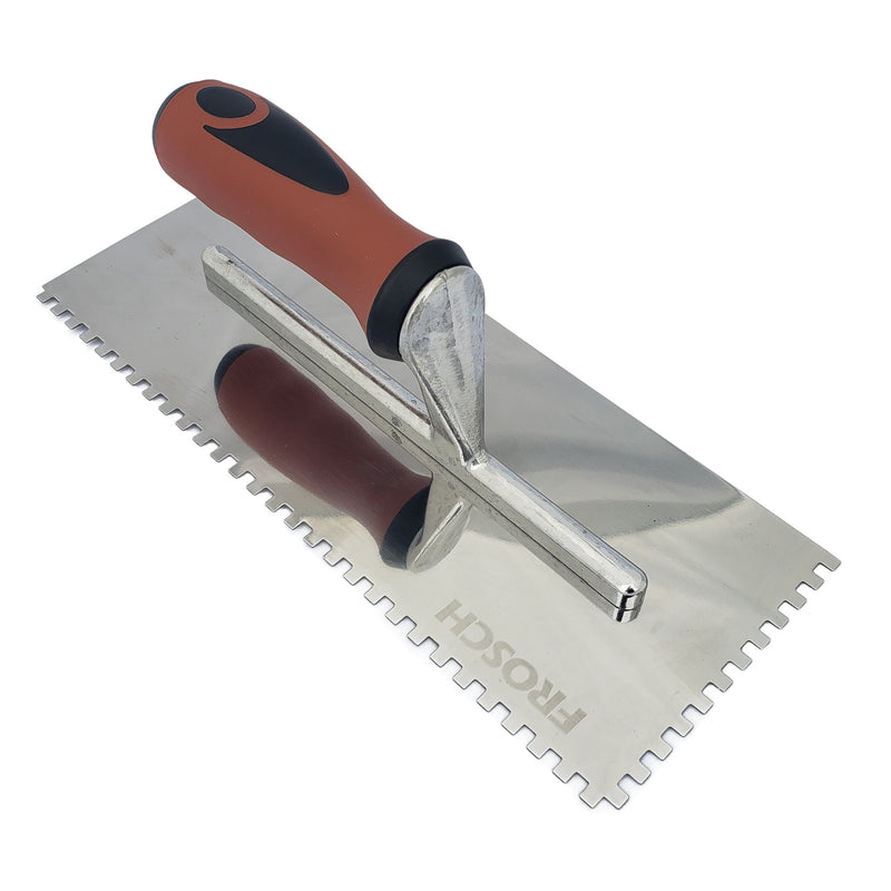 FROSCH Square Notch Stainless Steel Trowel - 3/16" X 3/16" [BOX of 24 Trowels]